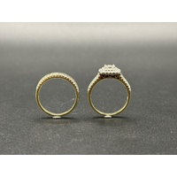Ladies 9ct Yellow Gold Diamond Bridal Ring Set