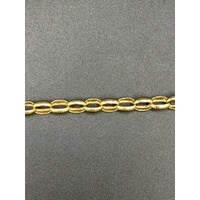 Ladies 9ct Yellow Gold Oval Belcher Link Bracelet