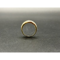 Ladies 10ct Yellow Gold Diamond Cluster Ring