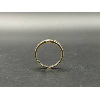 Mens 10ct Yellow Gold Diamond Signet Ring