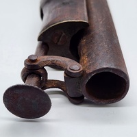 Replica Antique 19th Century Percussion Pistol Curved Grip Uncertified