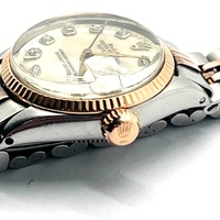 Vintage Rolex Datejust Lady 6517 26mm 18K Rose Gold Automatic MOP Diamond Dial