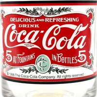 Vintage 1998 Coca-Cola 5c Fountains Bottles Drinking Glass Collectible