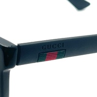 Gucci GG0010S 001 58mm Black Square Sunglasses Signature Stripe with Case