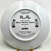 Hamilton Collection Peace Pipe Native American Legends Plate Sandro 1995