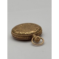 American Waltham Vintage 14K Gold Pocket Watch 1897 Antique Hunter Case