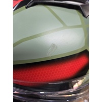 AGV K3 Decept Motorcycle Helmet Green Red Black Size XXL Dust Bag
