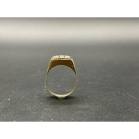 Mens 18ct Yellow Gold Diamond Ring