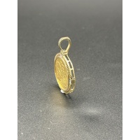 Ladies 22ct Yellow Gold 1901 Victoria Sovereign Coin Diamond Pendant