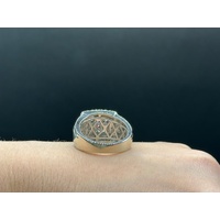 Mens 10ct White Gold Diamond Ring