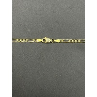 Unisex 9ct Yellow Gold Figaro Link Chain Necklace