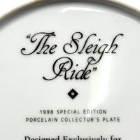Princess House 1998 The Sleigh Ride Porcelain Collector Plate Christmas Decor