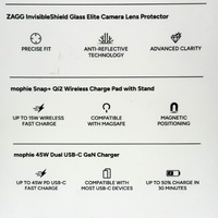 ZAGG Mophie Premium Power and Protect Bundle iPhone 16 Pro Max Case Charger
