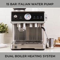 Kenmore Elite 15 Bar Auto Tamp Espresso Coffee Machine KKECMEAT-AU