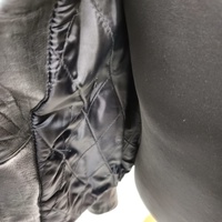 Vintage FMC Heavy Leather Biker Jacket Mens 48 Black Double Rider Moto
