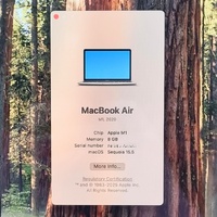 Apple MacBook Air 13.3 Inch M1 2020 A2337 8GB RAM 256GB SSD Space Grey