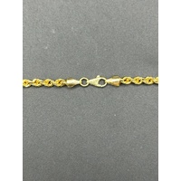 Unisex 14ct Yellow Gold Twist Rope Necklace