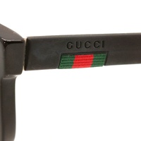 Gucci GG0010S 001 58mm Matte Black Square Sunglasses with Signature Stripe + COA