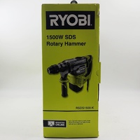Ryobi RSDS1500-K 1500W SDS+ Corded Rotary Hammer Drill Kit Case & Accessories