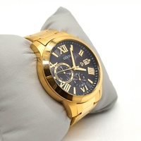 Guess W0668G8 Atlas Gold Stainless Steel Chronograph Black Dial Mens Watch