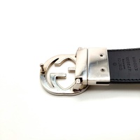 GUCCI GG Supreme Reversible Belt Interlocking G Buckle 85cm 473030 + COA