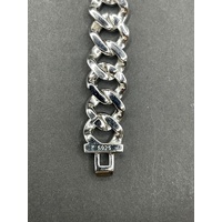 Unisex 925 Sterling Silver Iced Cuban Link Bracelet (NEW)