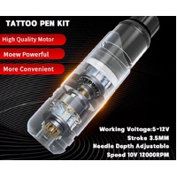 YILONG S2 Wireless Rotary Tattoo Pen Kit Machine Set 20 Needles Ink Supply