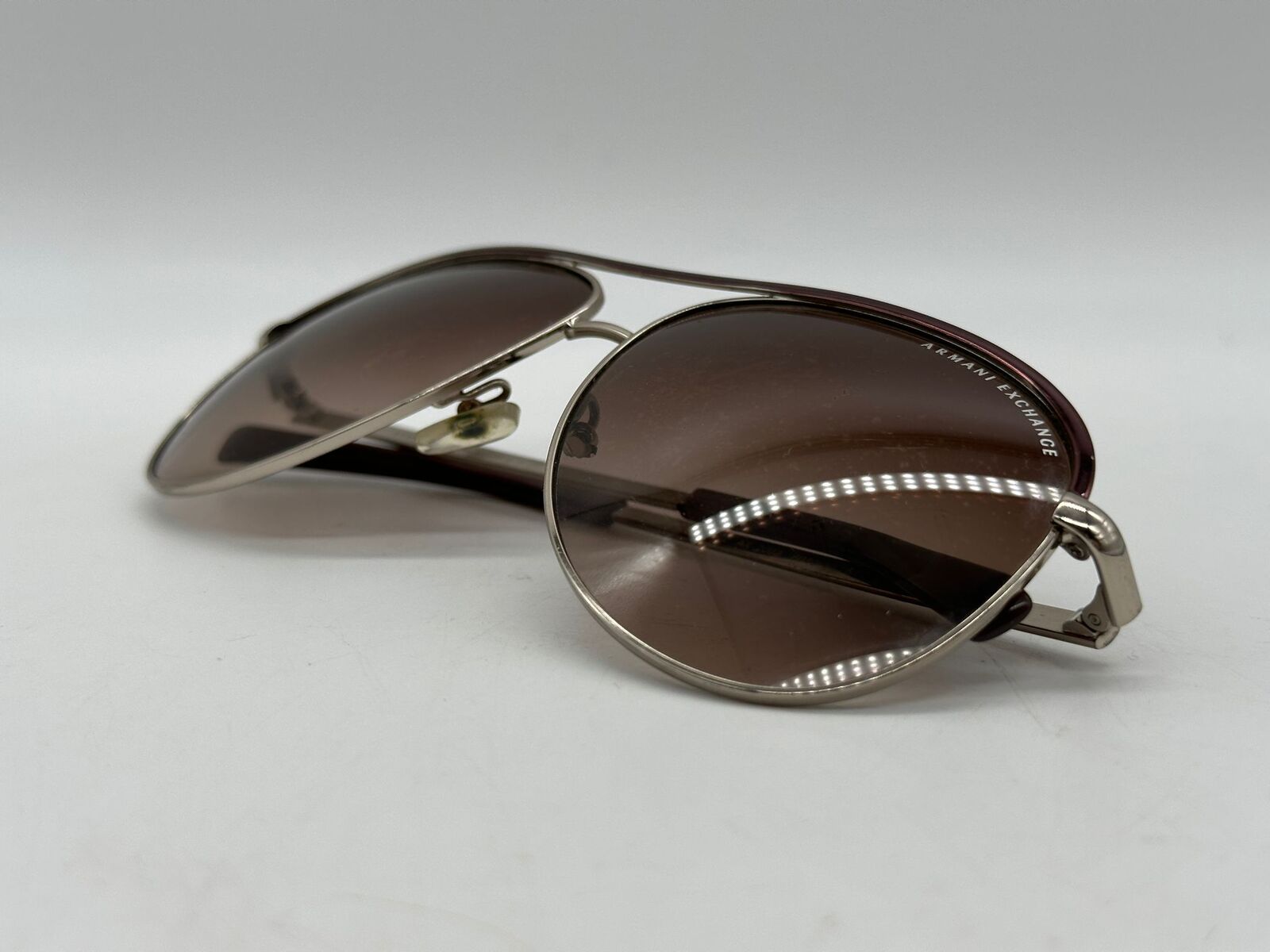 Armani Exchange Sunglasses AX 2002 Light Gold/Dark Brown (Pre-owned)