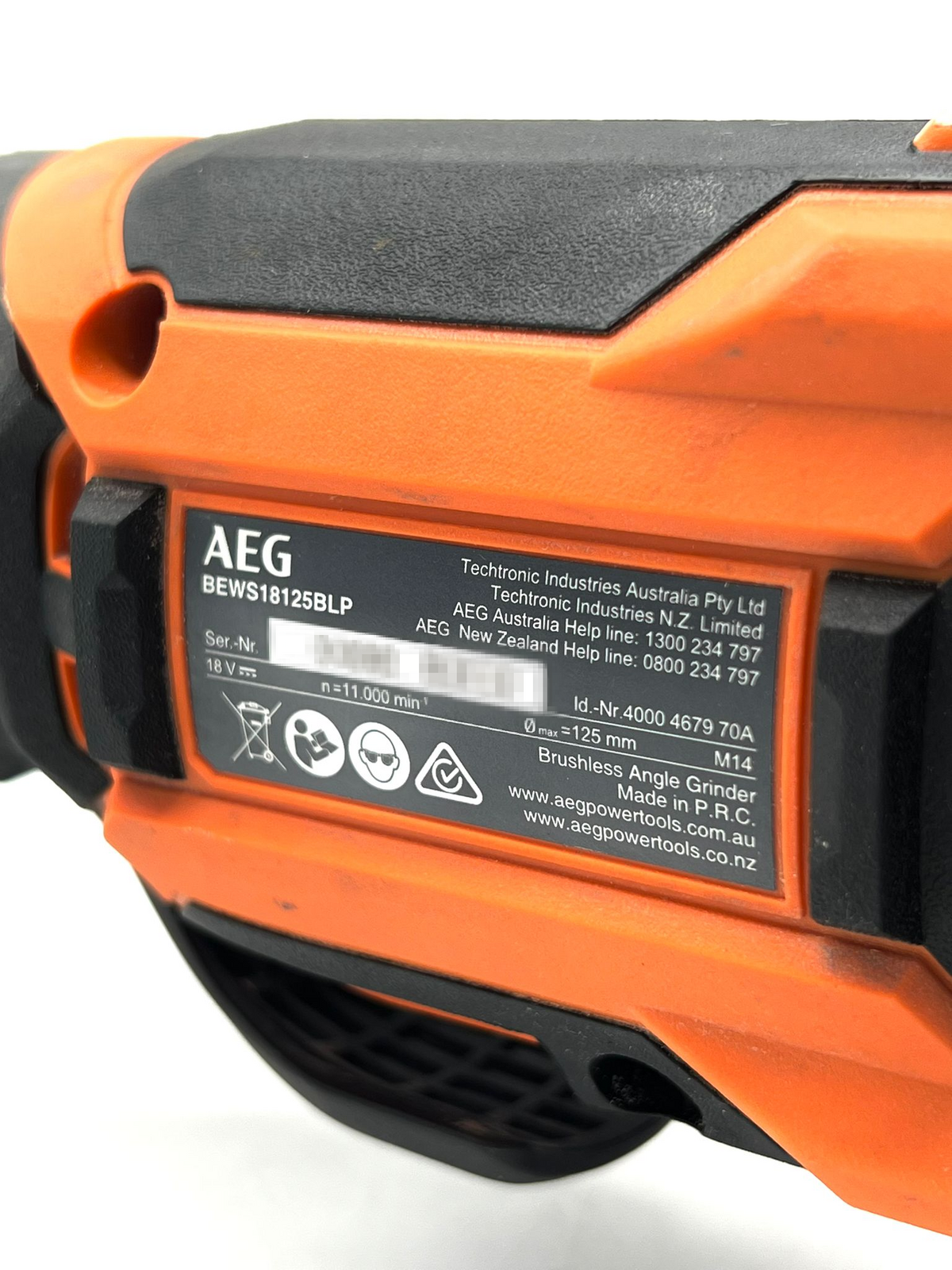 AEG 18V 125mm Brushless Angle Grinder - Skin Only - Grinders - Sydney,  Australia, Facebook Marketplace