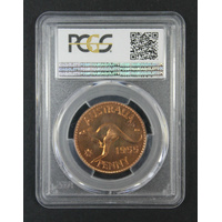1955(m) PCGS PR62RD Australian Proof Penny Melbourne Mint Collectable Coin