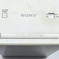 Sony ICF-C1 AM/FM Clock Radio Alarm Clock White Cube Bedside Radio