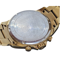 Michael Kors Gage Chronograph Black Dial Gold-Tone Stainless Steel Mens Watch