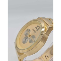 Unlisted UL1269 Yellow Gold Case Dial Silver Sub-Eyes Mens Quartz Watch