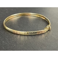 Ladies 14ct Three Tone Gold Snake Link Bracelet (Pre-Owned)