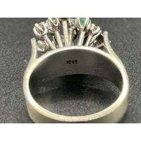 Ladies 18ct White Gold Gemstone Ring