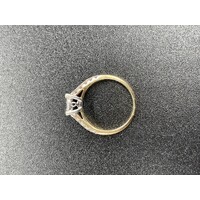 Ladies 9ct Yellow Gold Diamond Ring (Pre-Owned)