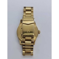 Nixon The Sentry 38 SS A450 Stainless Steel Gold Band Black Size Matters Watch