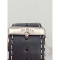 Jim Beam Men’s Black Leather Watch with Date/Time (Pre-owned)