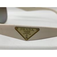Prada SPR53Q Ivory/White Pilot Style Sunglasses (Pre-Owned)