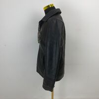 VG World Collection Luxury Black Leather Jacket Size Small