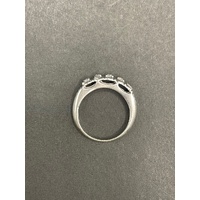 Ladies 9ct White Gold Cubic Zirconia Ring