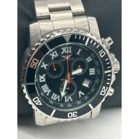 Orologio All Stainless Steel Men’s Watch 10 ATM Water Resistant Silver Band