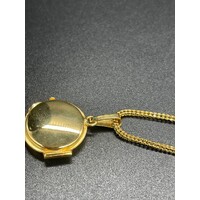 Ladies 18ct Yellow Gold Necklace and Round Locket Fine Jewellery 13.0 Grams 