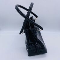 Cabrelli Faux Leather “Snake Skin” Handbag Black (Pre-owned)