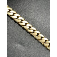 Mens 18ct Yellow Gold Diamond Cut Curb Link Necklace (Pre-Owned)