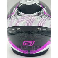 Rjays Motorcycle Helmet Dominator II White/Pink Size S (Pre-owned)