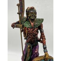 Egyptian Style Undead Knight with Glaive and Skull Shield Statue (Pre-owned)