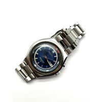 Vintage Seiko Bell-Matic Blue Dial 17 Jewels Date Day Stainless Steel Mens Watch