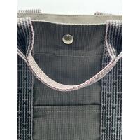 Hermes Canvas Herline MM Tote Bag Shoulder Bag Black Grey Classic Design