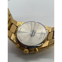Citizen Black Dial Gold Tone Men’s Chronograph Watch (Pre-owned)
